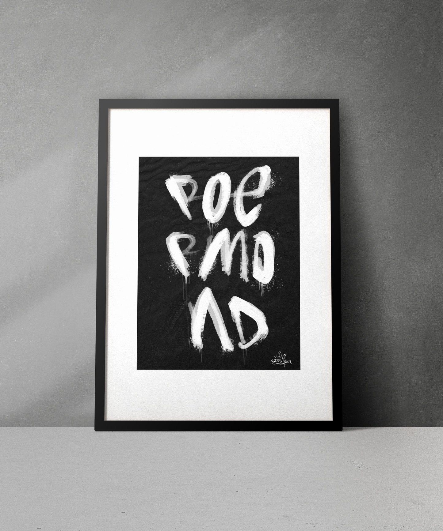 Kalligrafie Poster Roermond - Hans Breuker