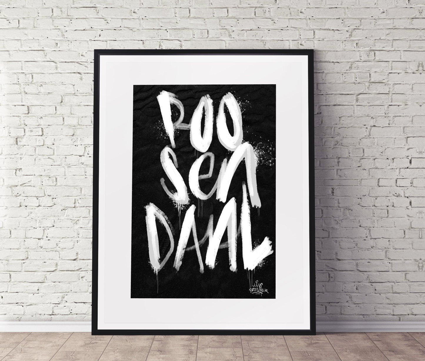 Kalligrafie Poster Roosendaal - Hans Breuker