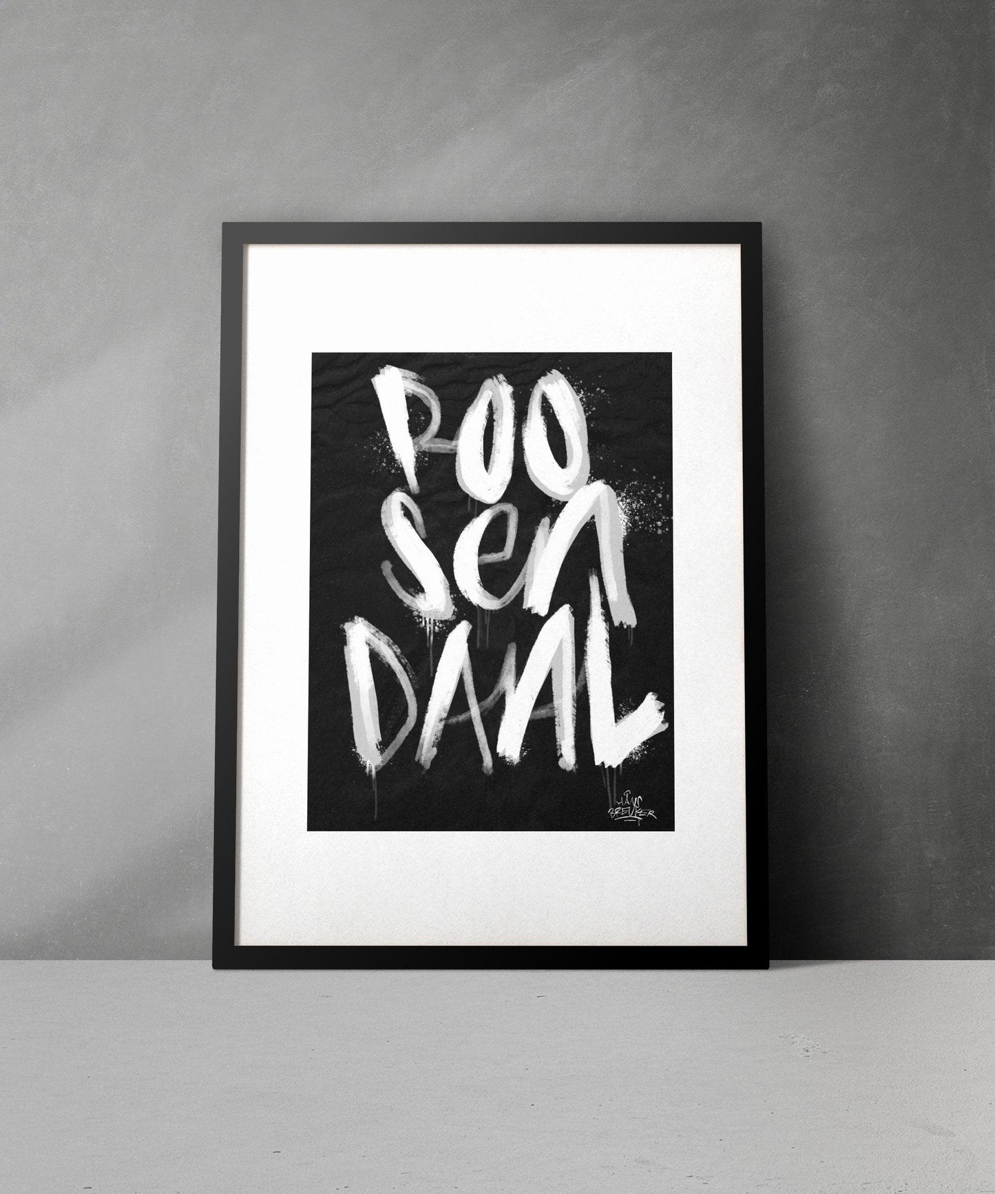 Kalligrafie Poster Roosendaal - Hans Breuker