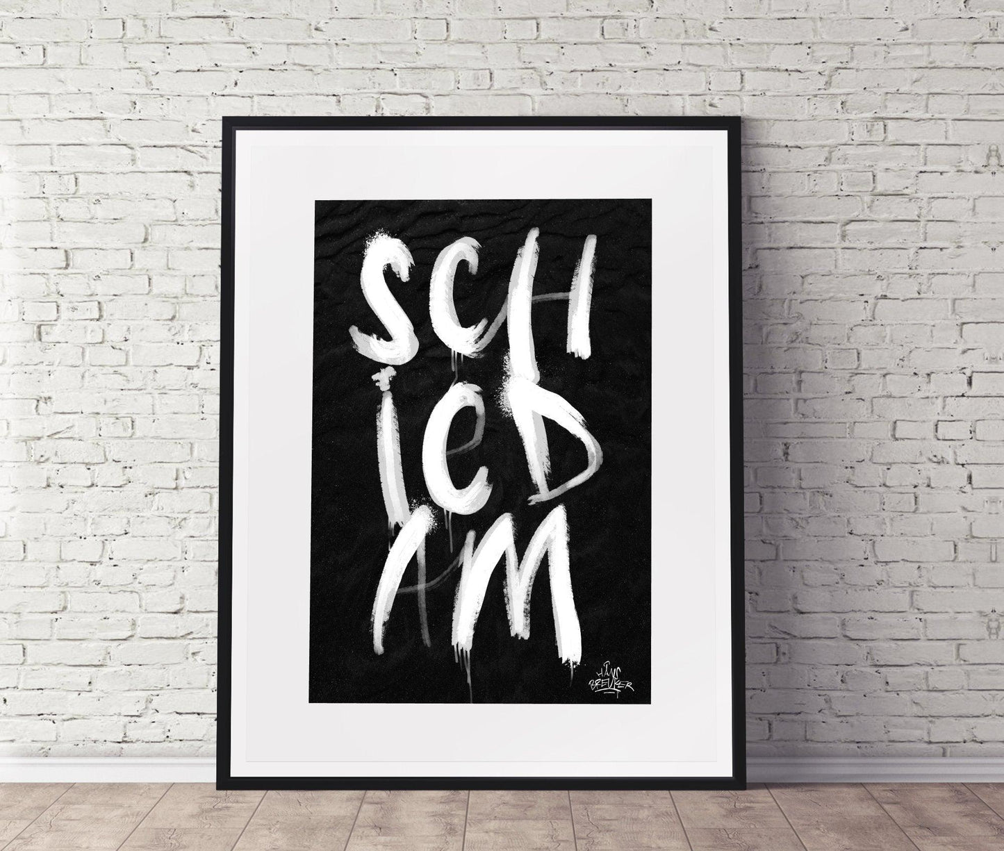 Kalligrafie Poster Schiedam - Hans Breuker