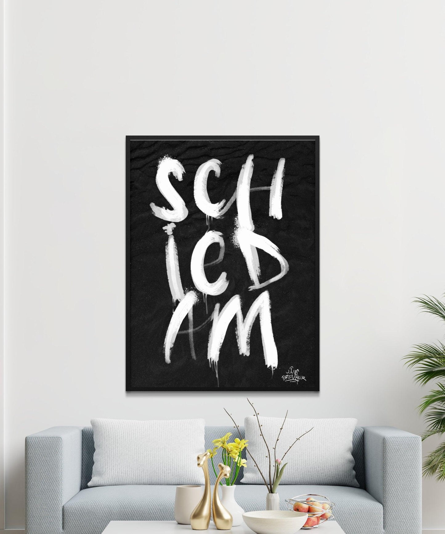 Kalligrafie Poster Schiedam - Hans Breuker