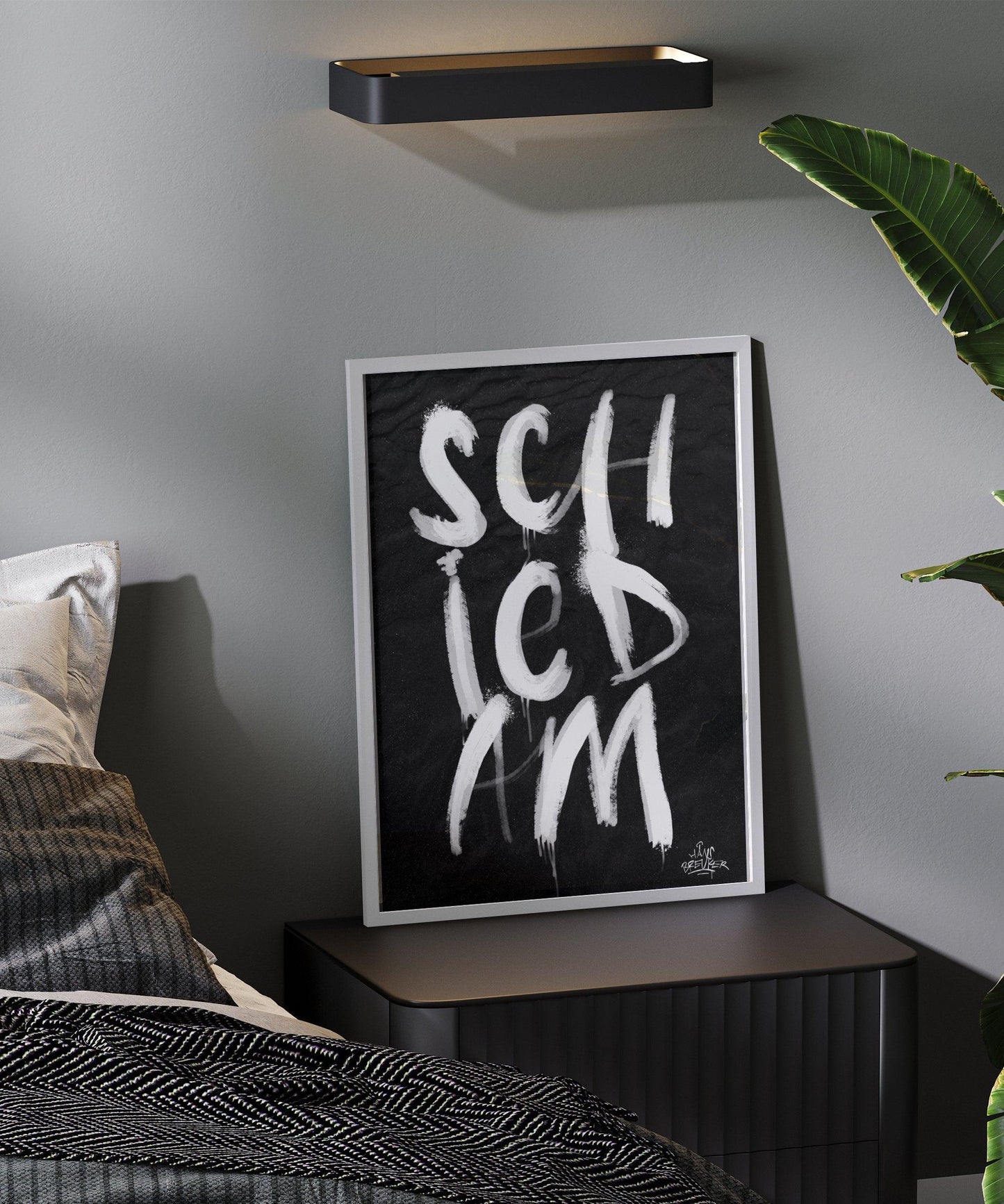 Kalligrafie Poster Schiedam - Hans Breuker