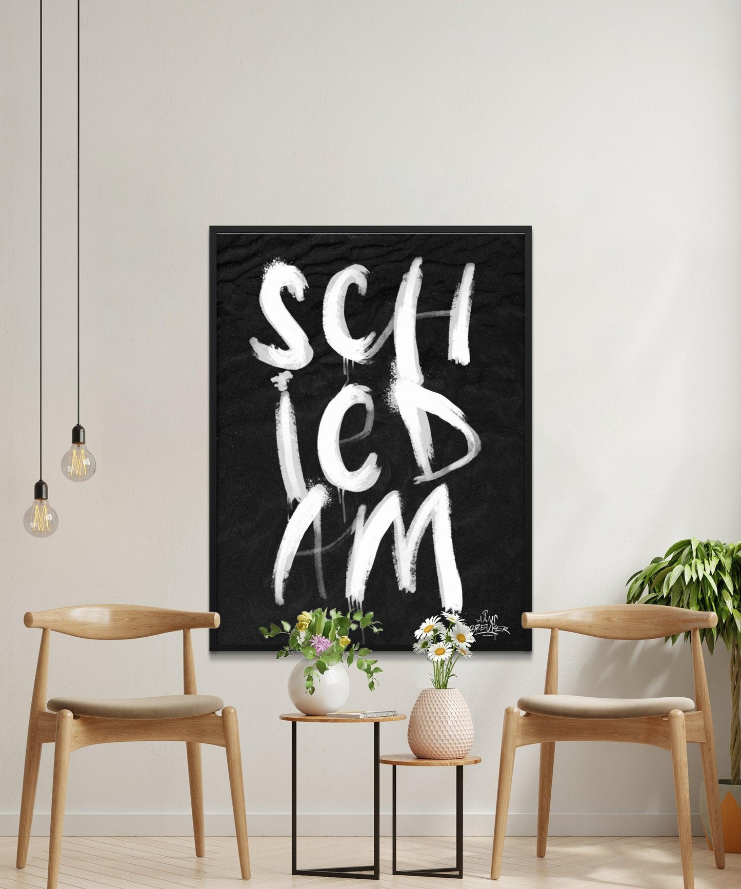 Kalligrafie Poster Schiedam - Hans Breuker