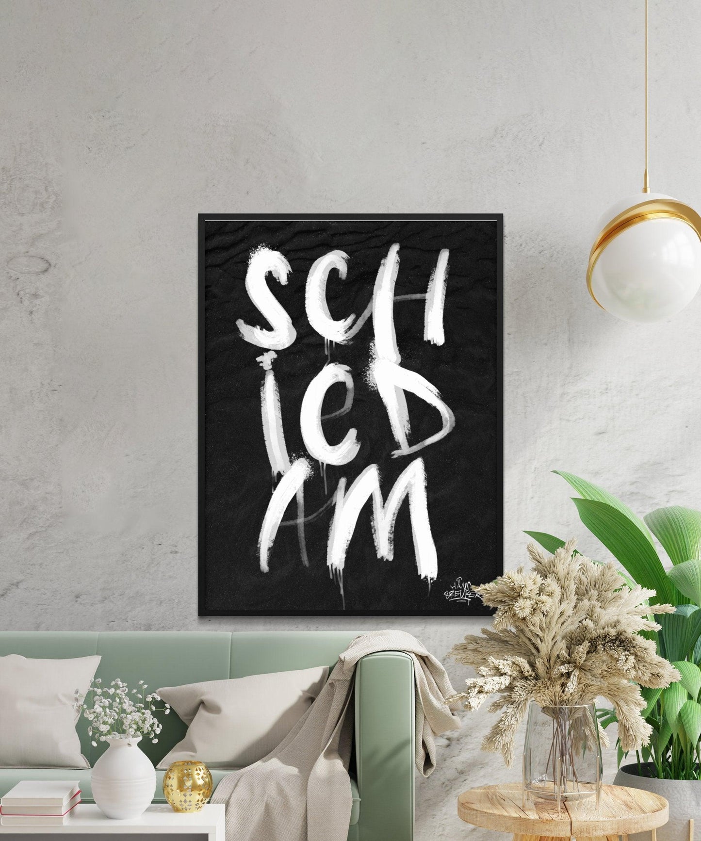 Kalligrafie Poster Schiedam - Hans Breuker