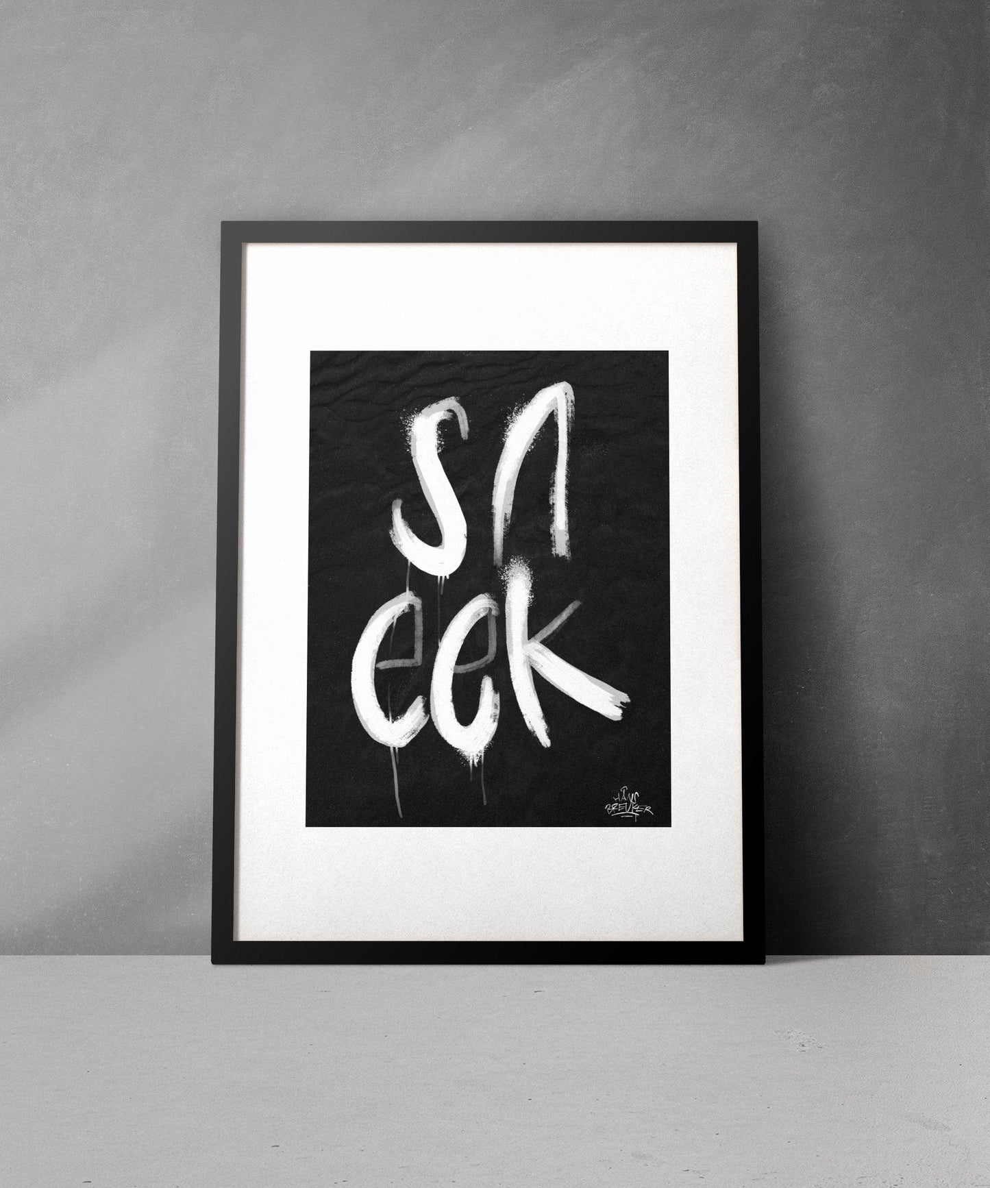 Kalligrafie Poster Sneek - Hans Breuker