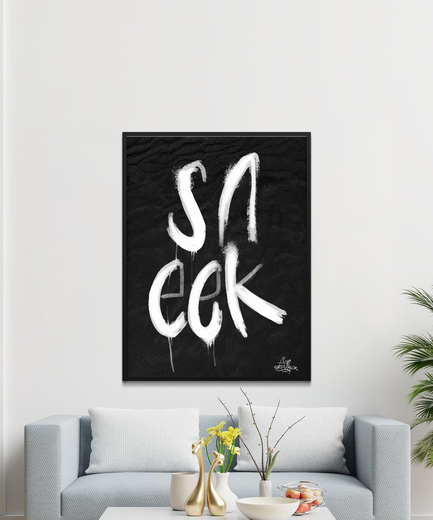 Kalligrafie Poster Sneek - Hans Breuker