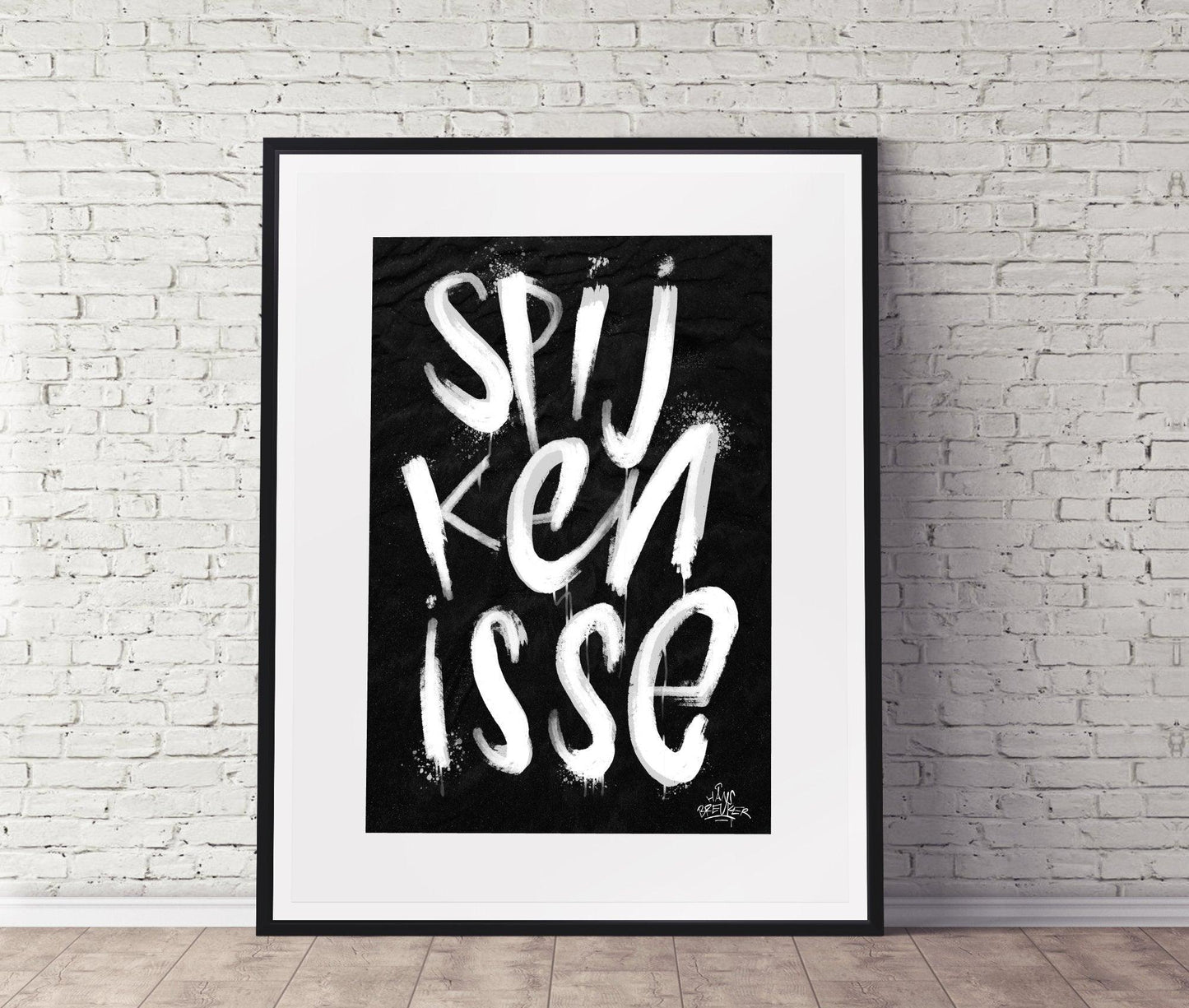 Kalligrafie Poster Spijkenisse - Hans Breuker