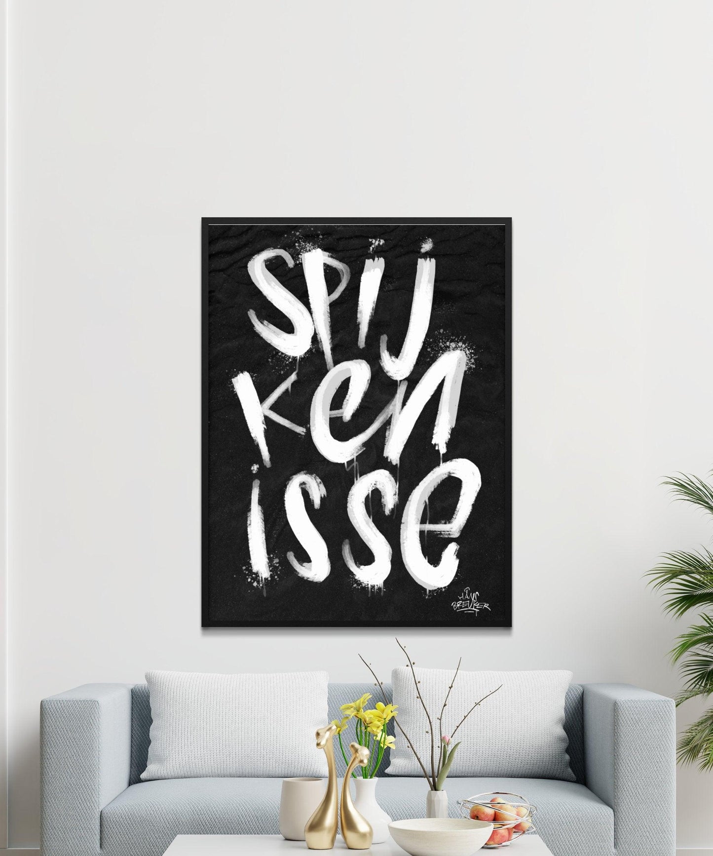 Kalligrafie Poster Spijkenisse - Hans Breuker