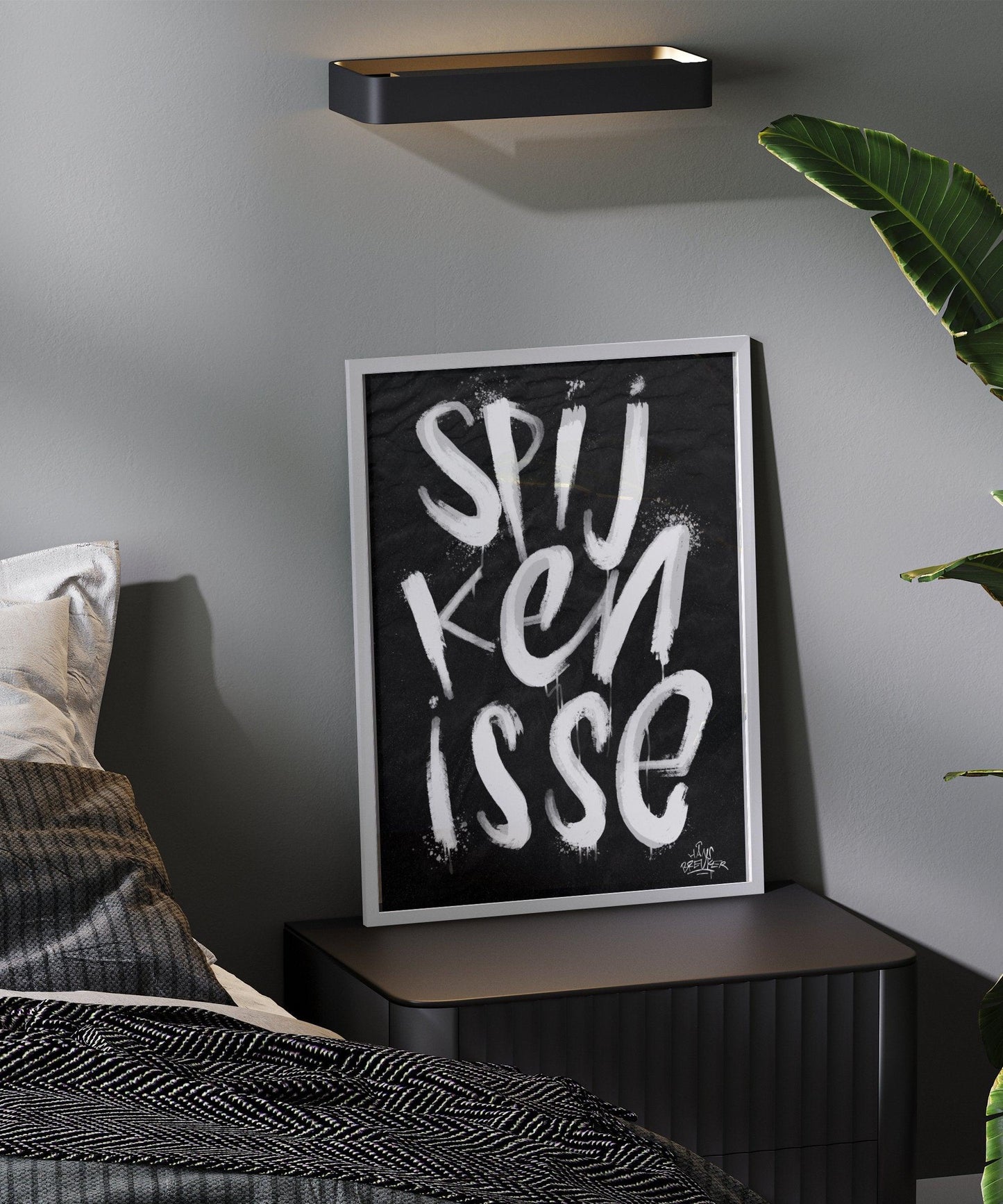 Kalligrafie Poster Spijkenisse - Hans Breuker
