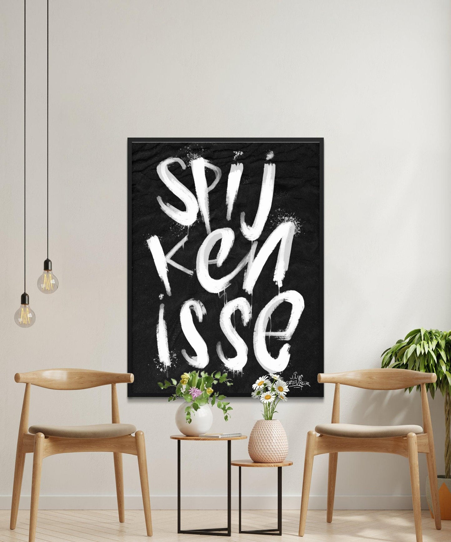 Kalligrafie Poster Spijkenisse - Hans Breuker