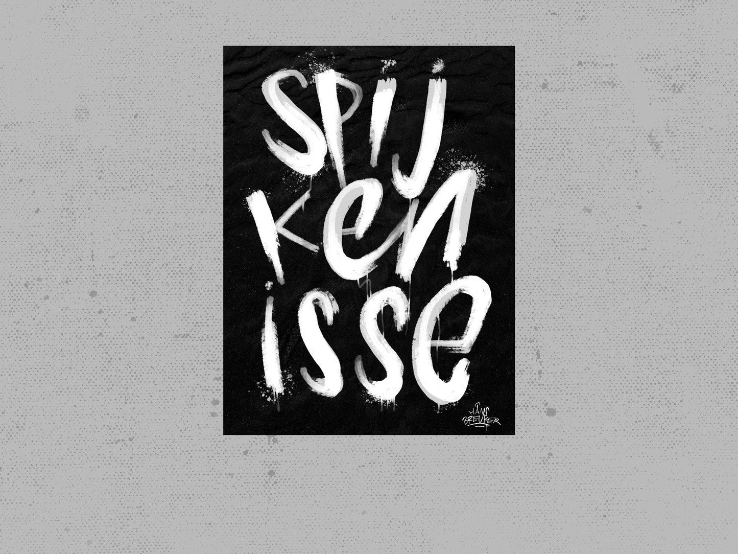 Kalligrafie Poster Spijkenisse - Hans Breuker