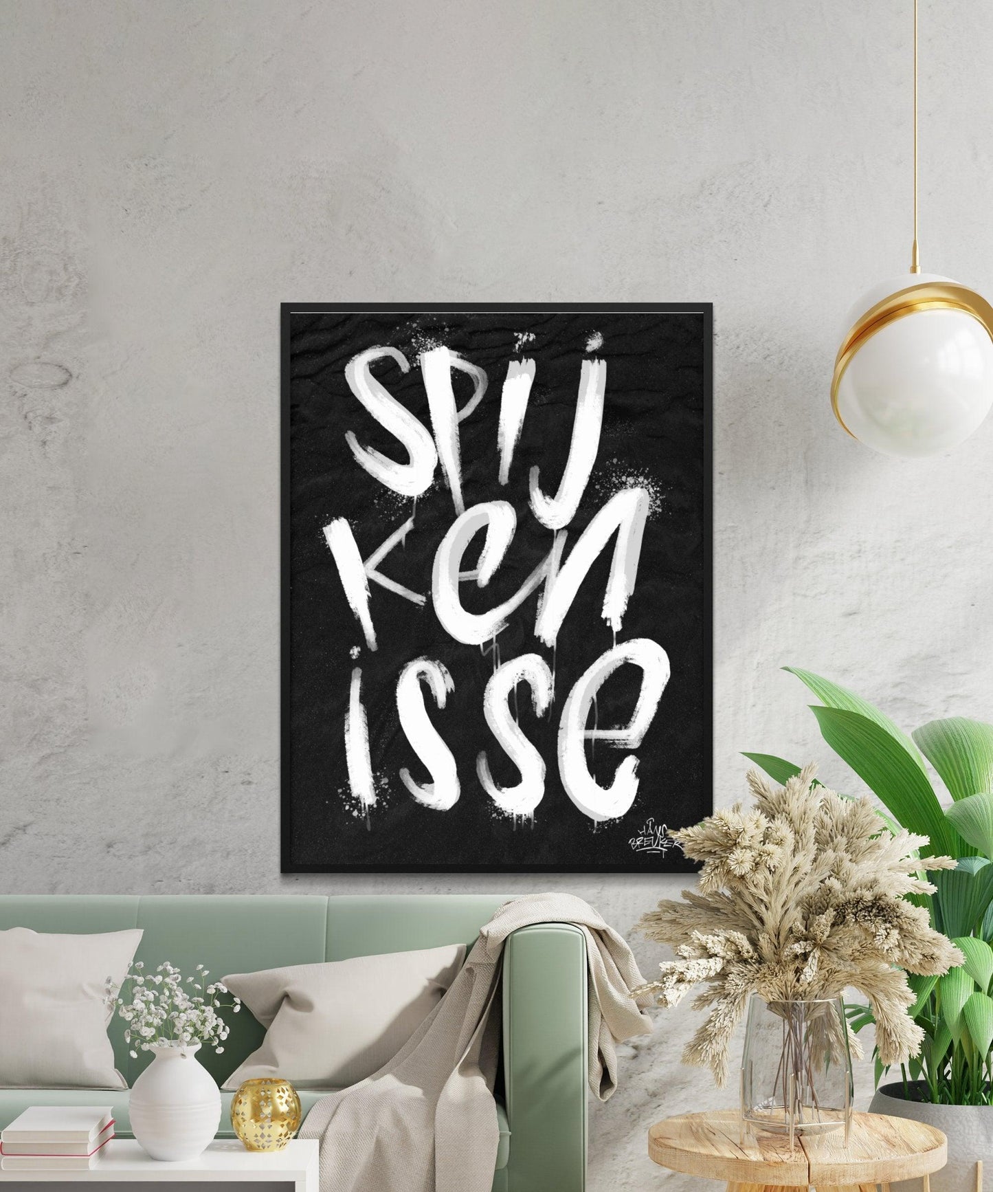 Kalligrafie Poster Spijkenisse - Hans Breuker