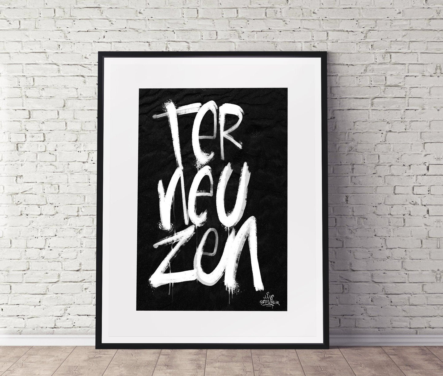 Kalligrafie Poster Terneuzen - Hans Breuker