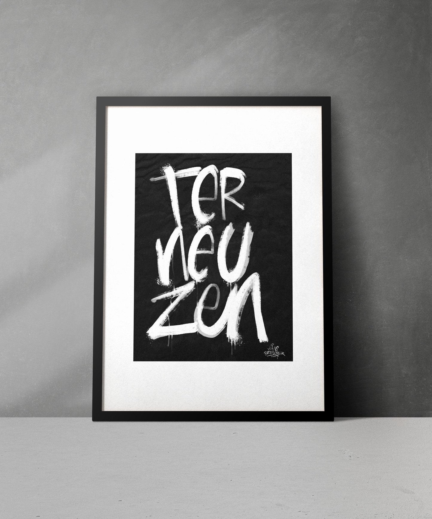 Kalligrafie Poster Terneuzen - Hans Breuker