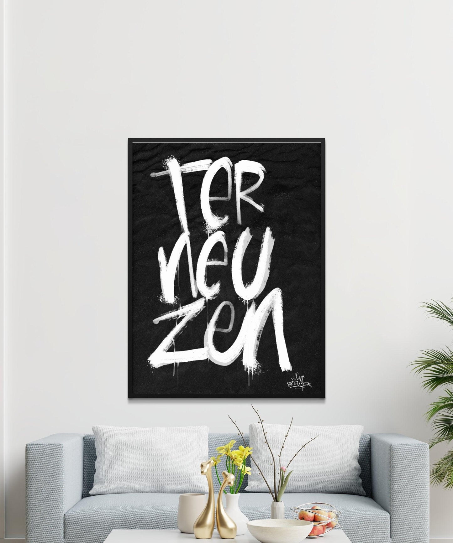 Kalligrafie Poster Terneuzen - Hans Breuker