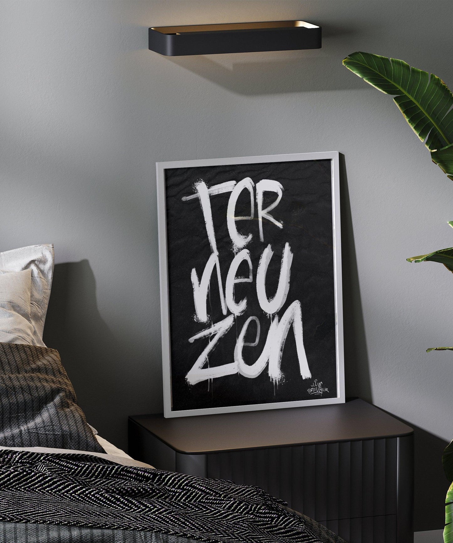 Kalligrafie Poster Terneuzen - Hans Breuker