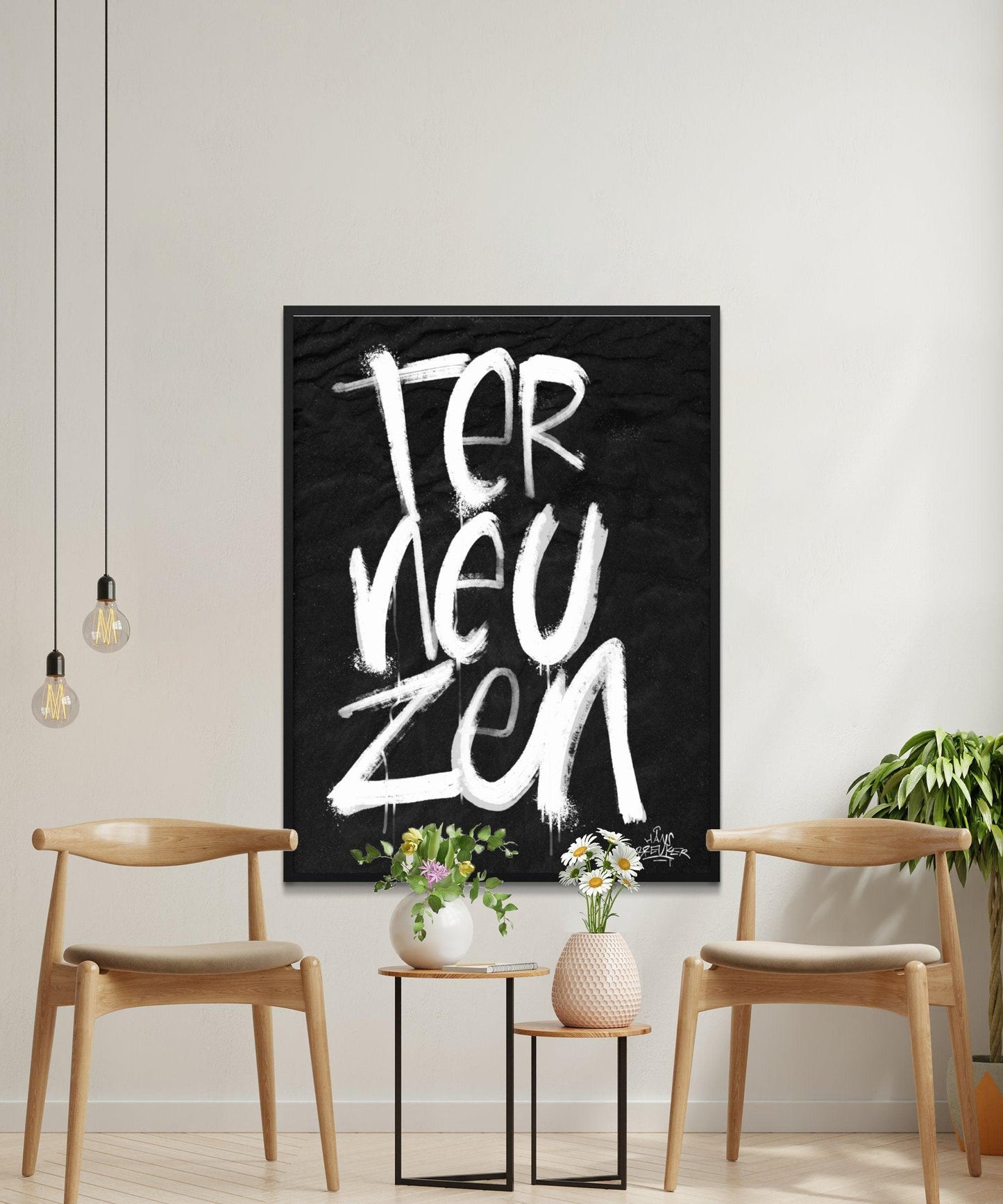 Kalligrafie Poster Terneuzen - Hans Breuker