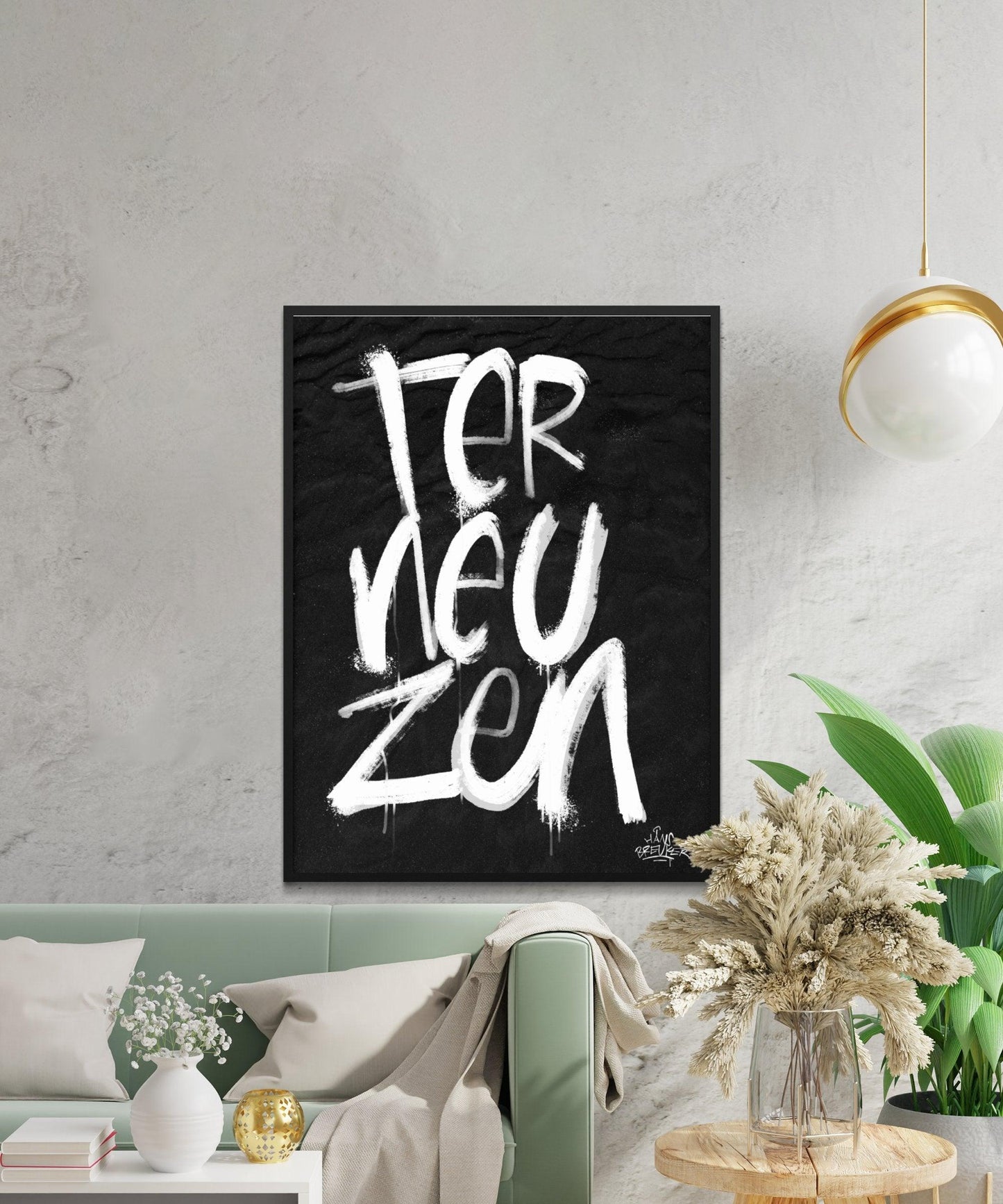 Kalligrafie Poster Terneuzen - Hans Breuker