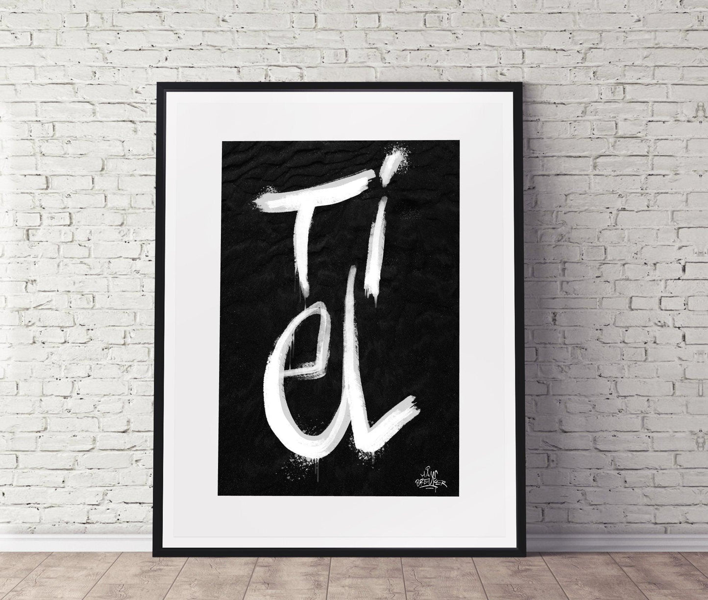 Kalligrafie Poster Tiel - Hans Breuker
