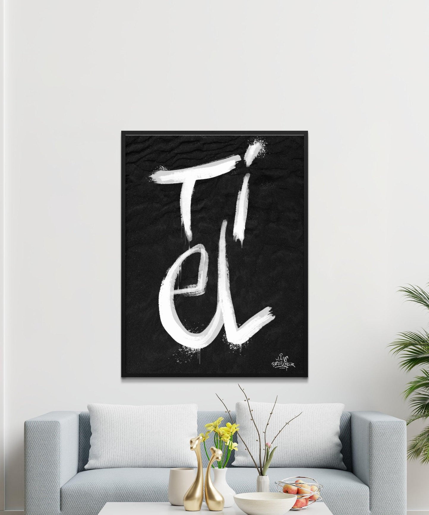 Kalligrafie Poster Tiel - Hans Breuker