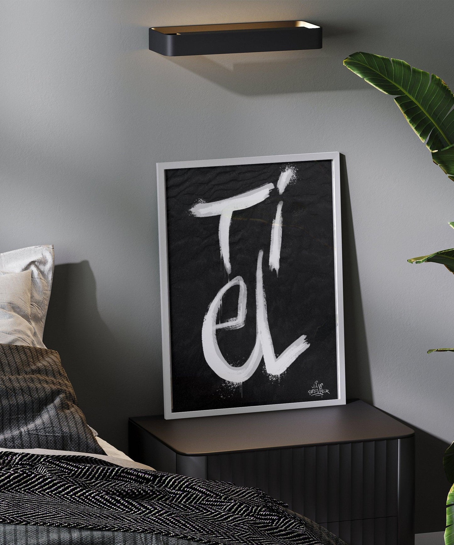 Kalligrafie Poster Tiel - Hans Breuker