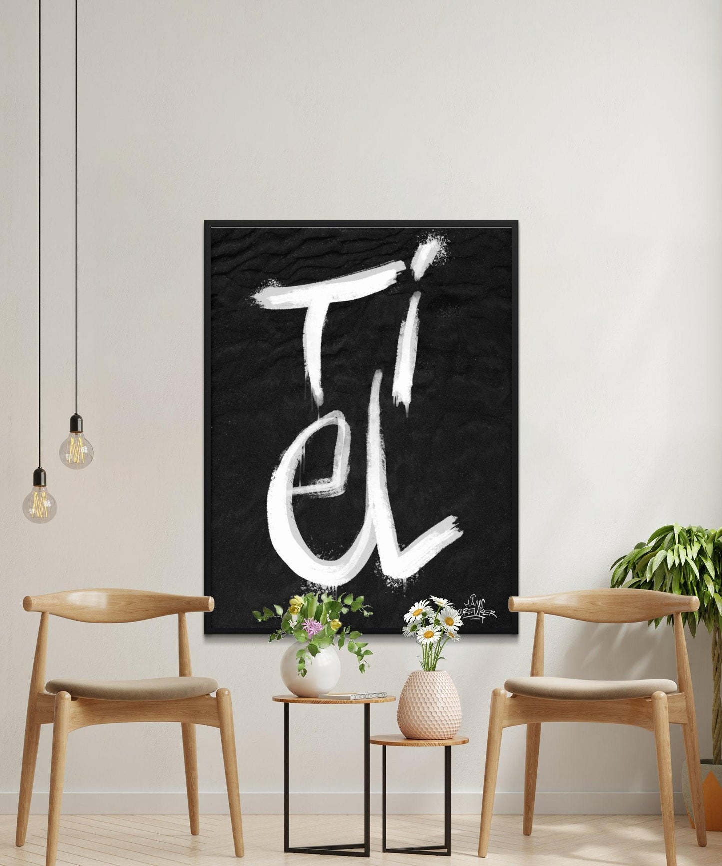 Kalligrafie Poster Tiel - Hans Breuker