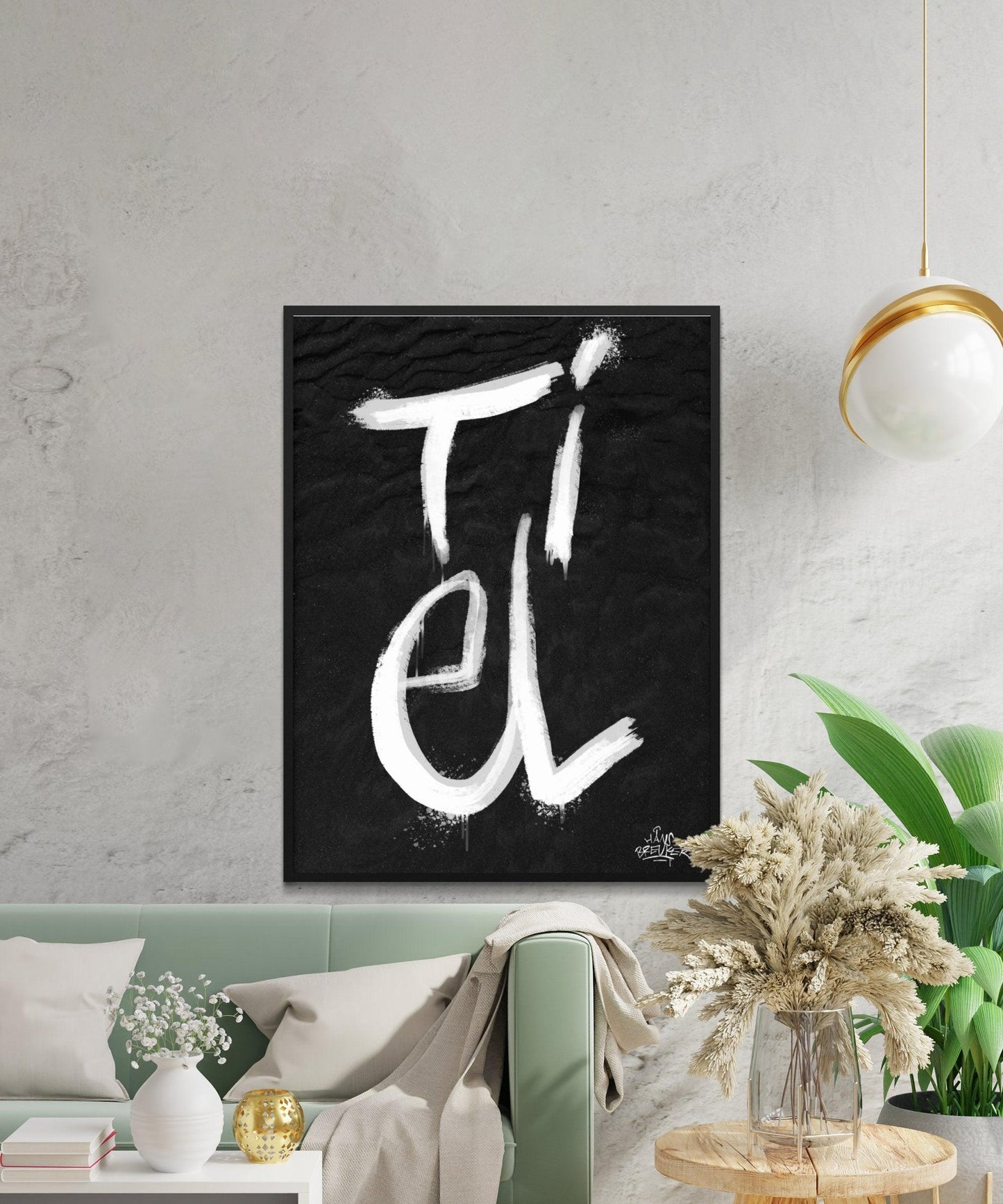 Kalligrafie Poster Tiel - Hans Breuker