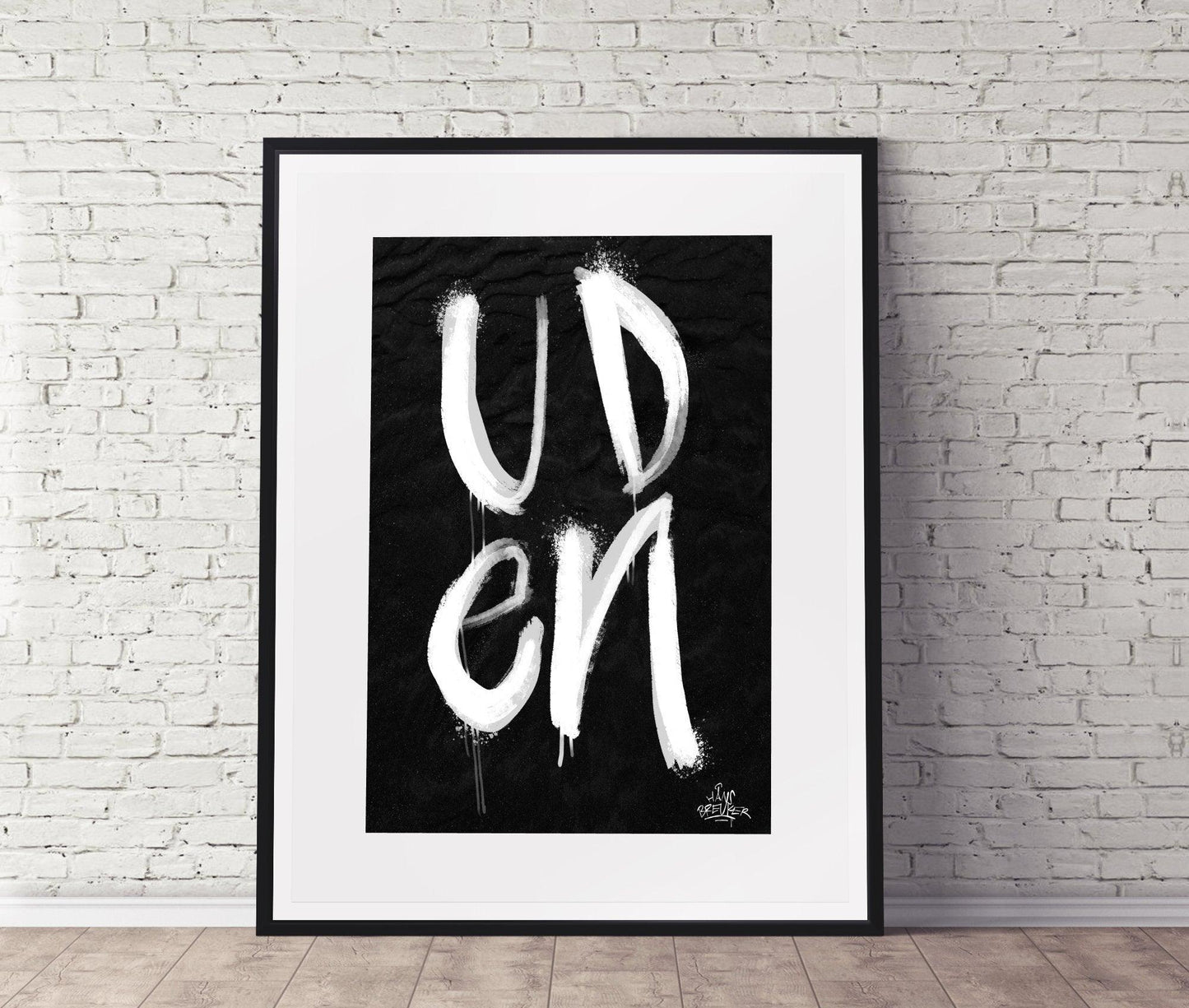 Kalligrafie Poster Uden - Hans Breuker