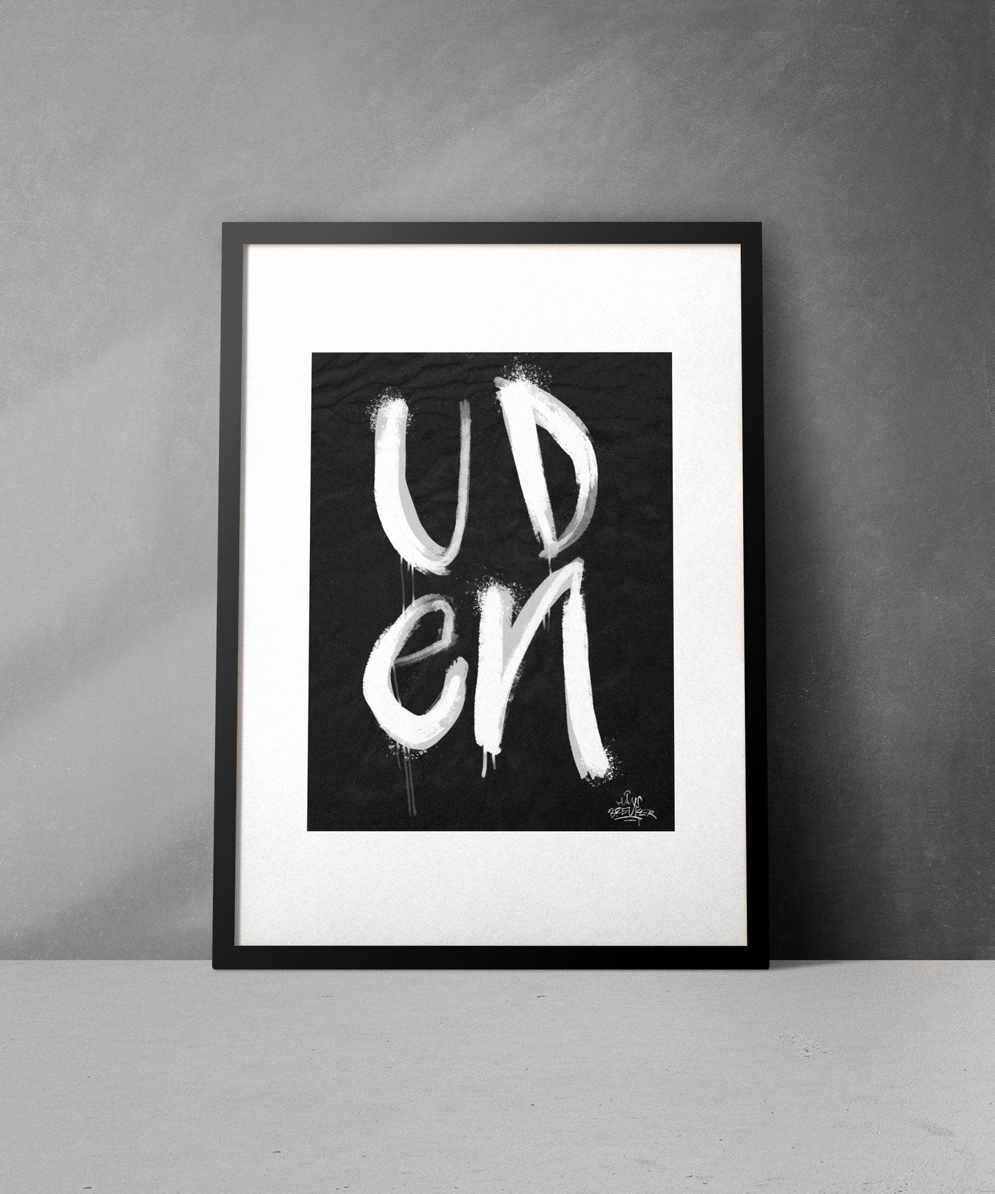 Kalligrafie Poster Uden - Hans Breuker