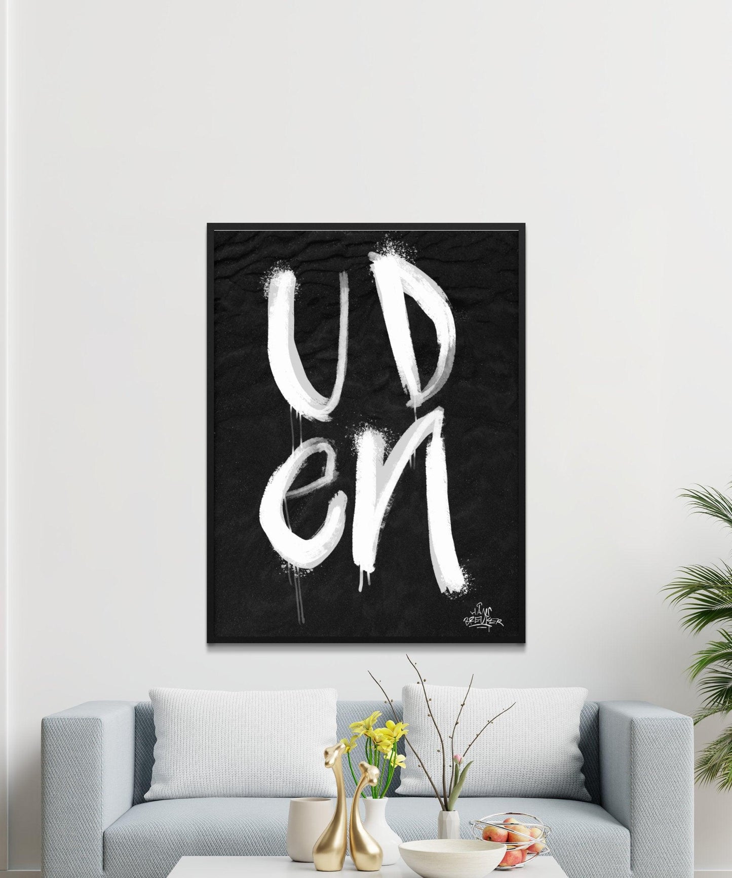 Kalligrafie Poster Uden - Hans Breuker