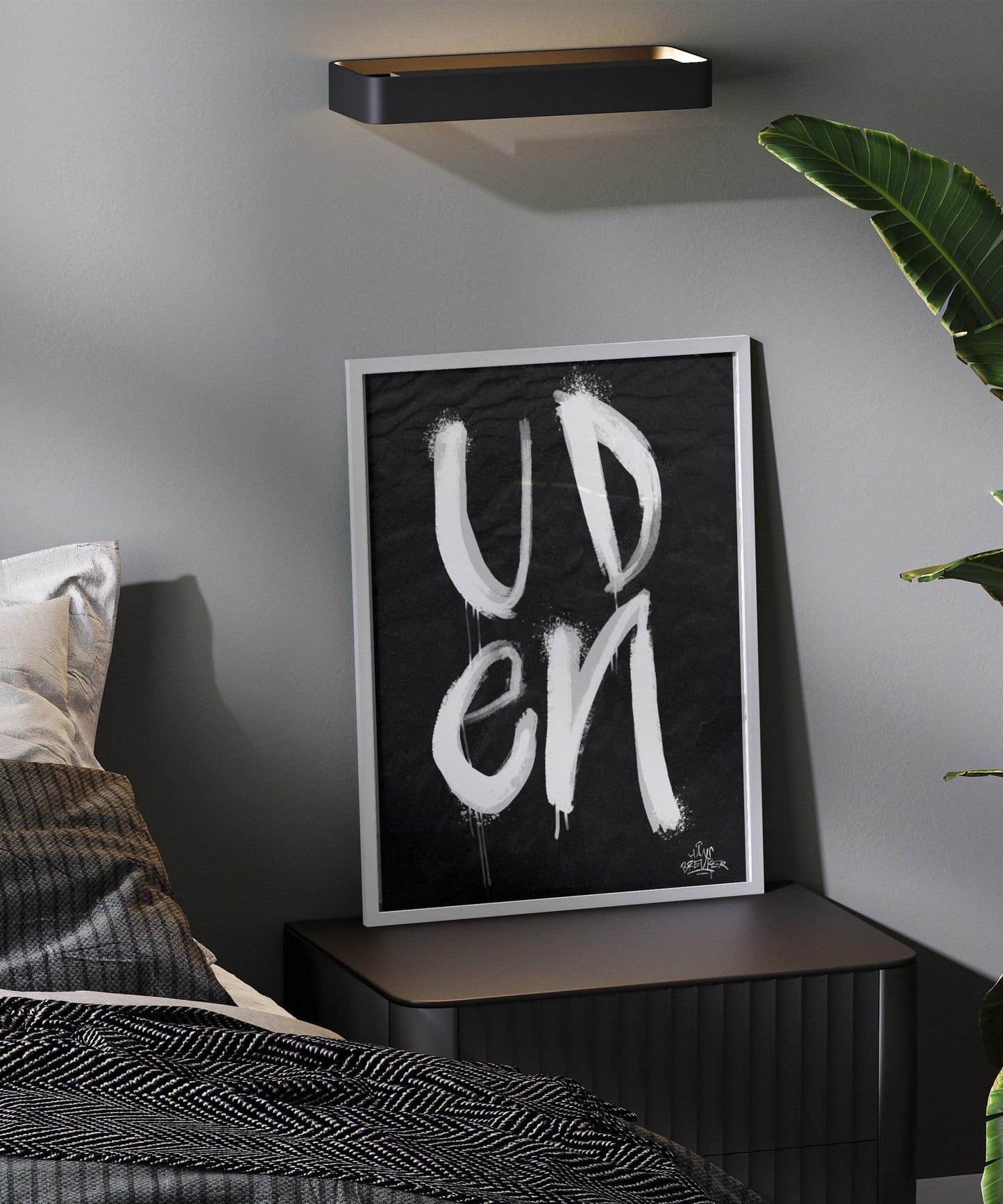 Kalligrafie Poster Uden - Hans Breuker