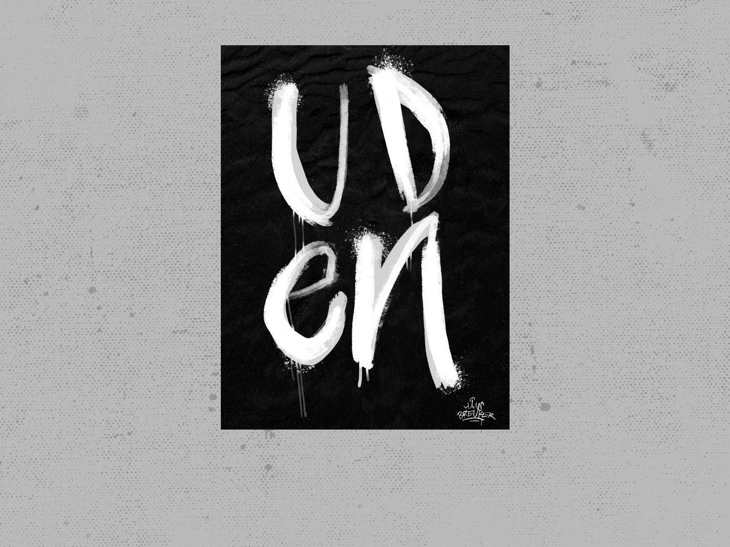 Kalligrafie Poster Uden - Hans Breuker