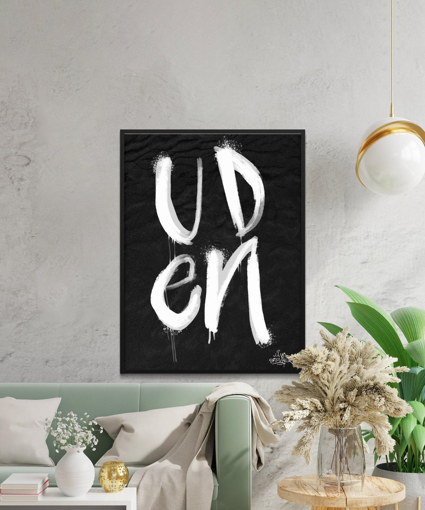 Kalligrafie Poster Uden - Hans Breuker