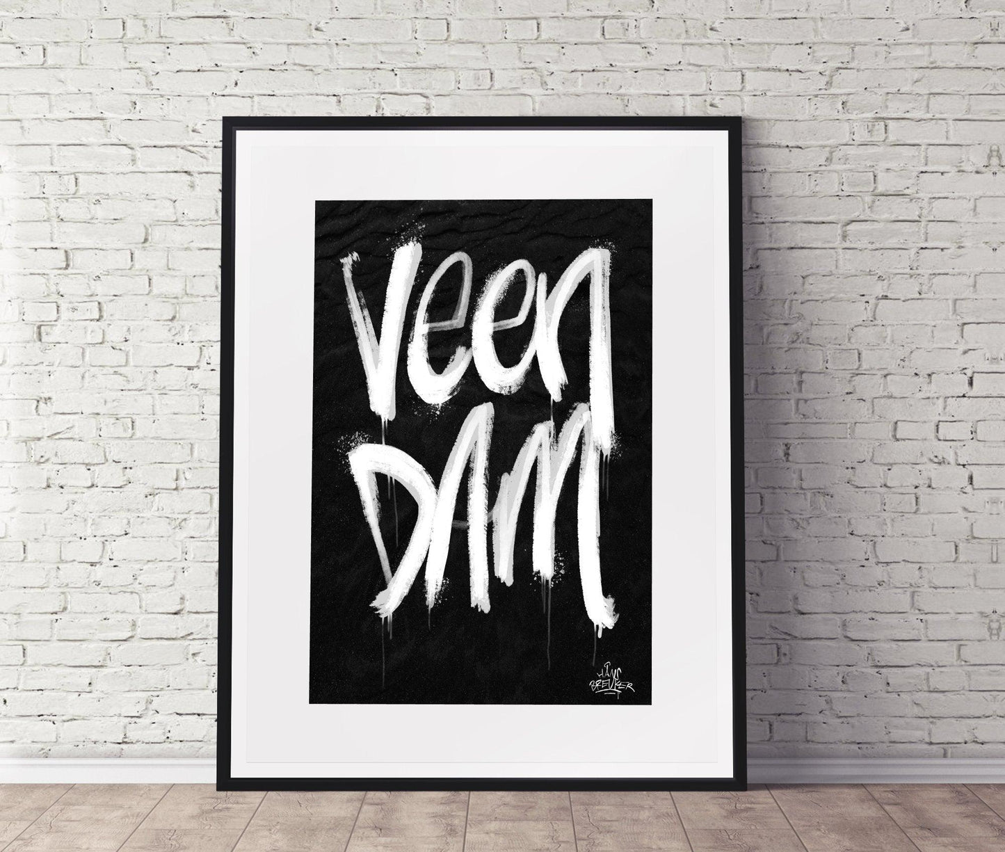 Kalligrafie Poster Veendam - Hans Breuker