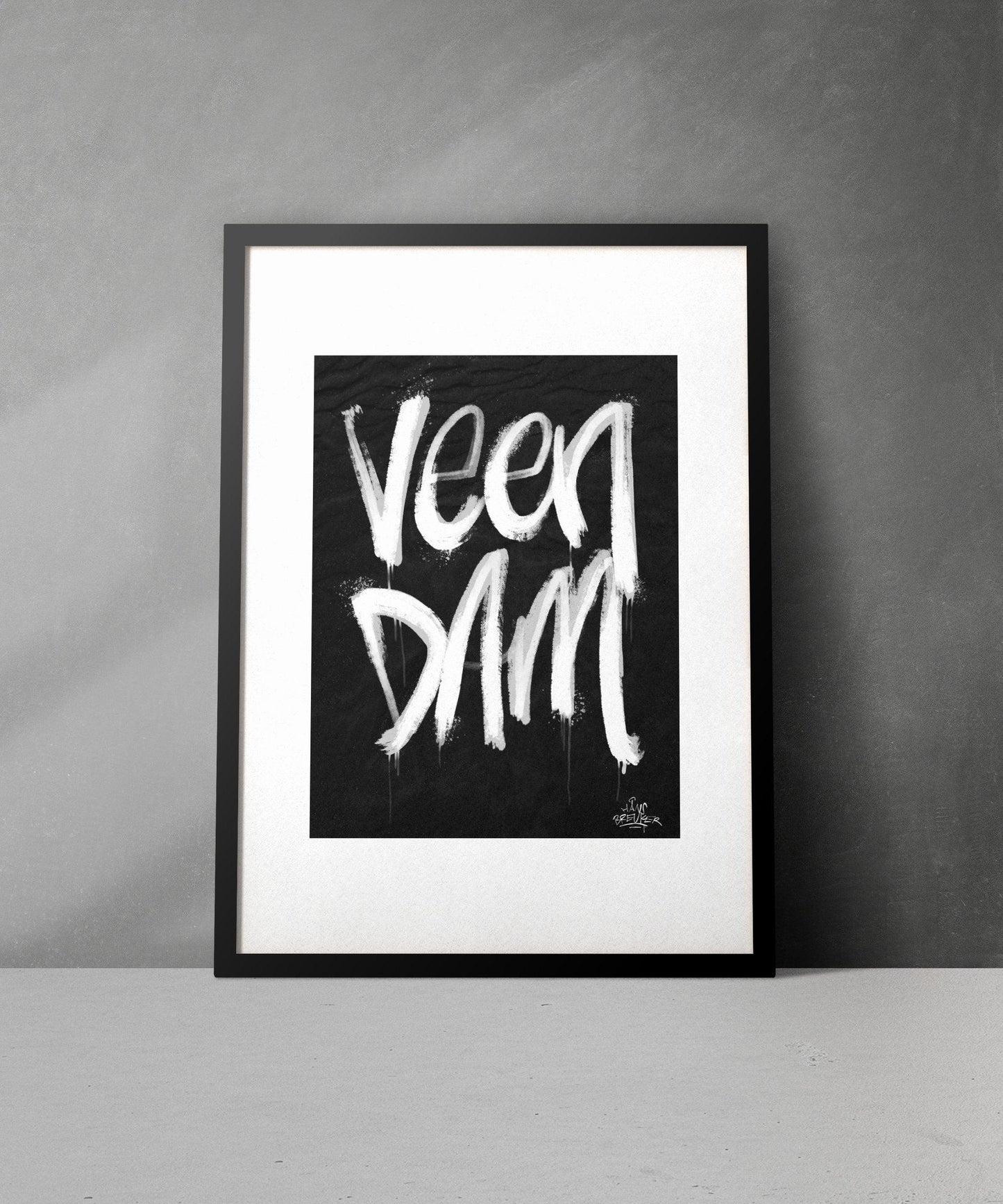 Kalligrafie Poster Veendam - Hans Breuker