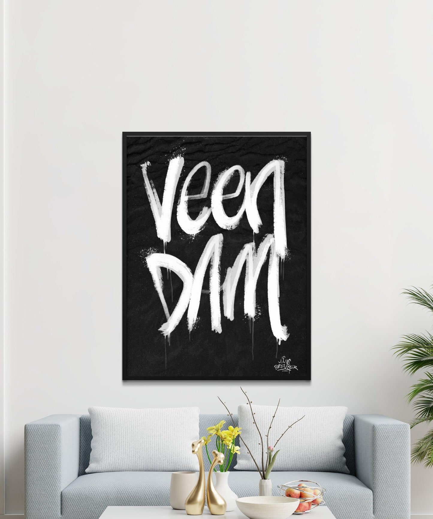 Kalligrafie Poster Veendam - Hans Breuker