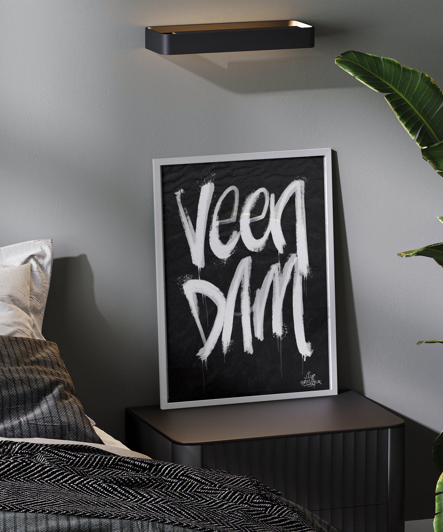 Kalligrafie Poster Veendam - Hans Breuker