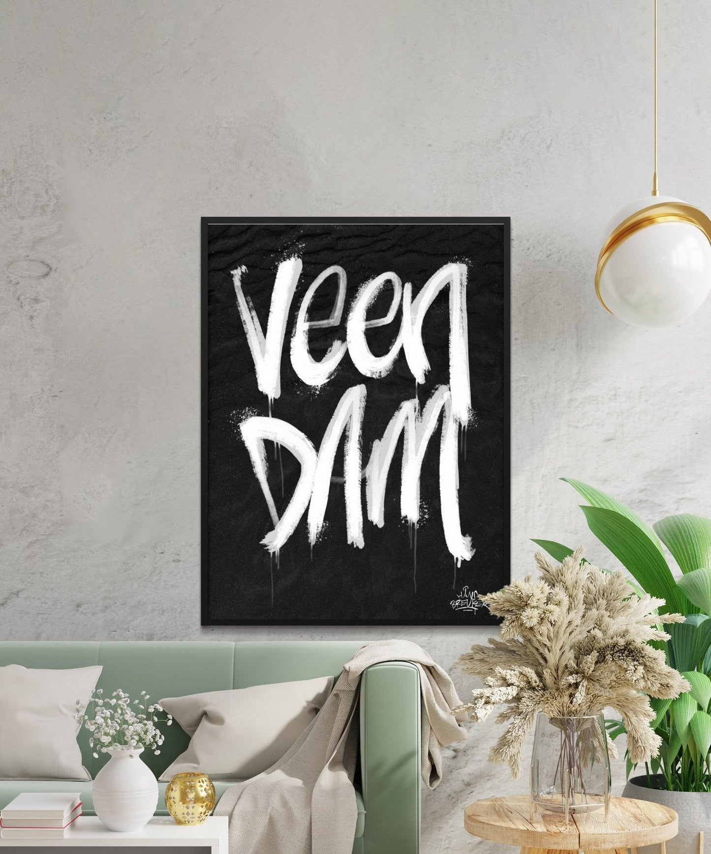Kalligrafie Poster Veendam - Hans Breuker