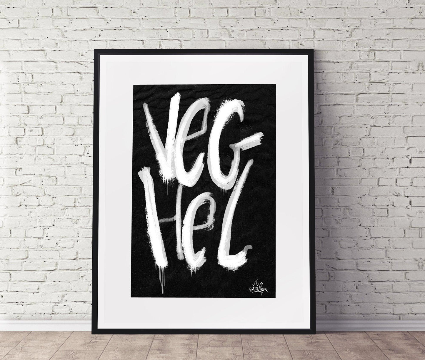 Kalligrafie Poster Veghel - Hans Breuker