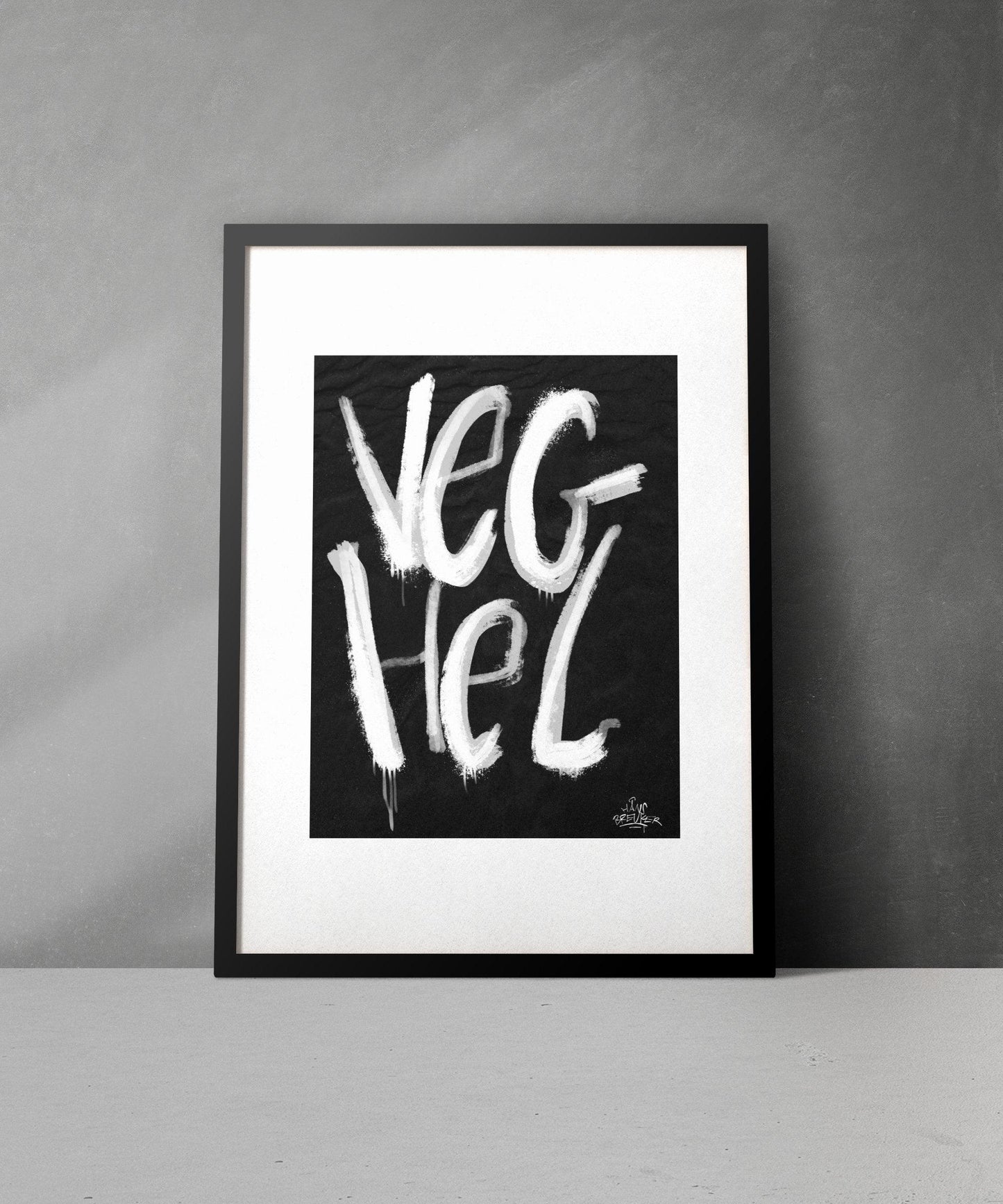Kalligrafie Poster Veghel - Hans Breuker
