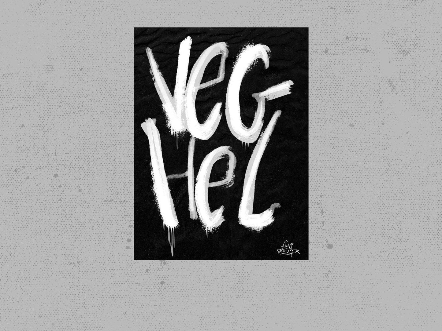 Kalligrafie Poster Veghel - Hans Breuker