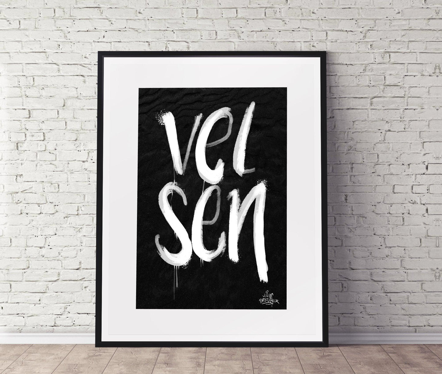 Kalligrafie Poster Velsen - Hans Breuker