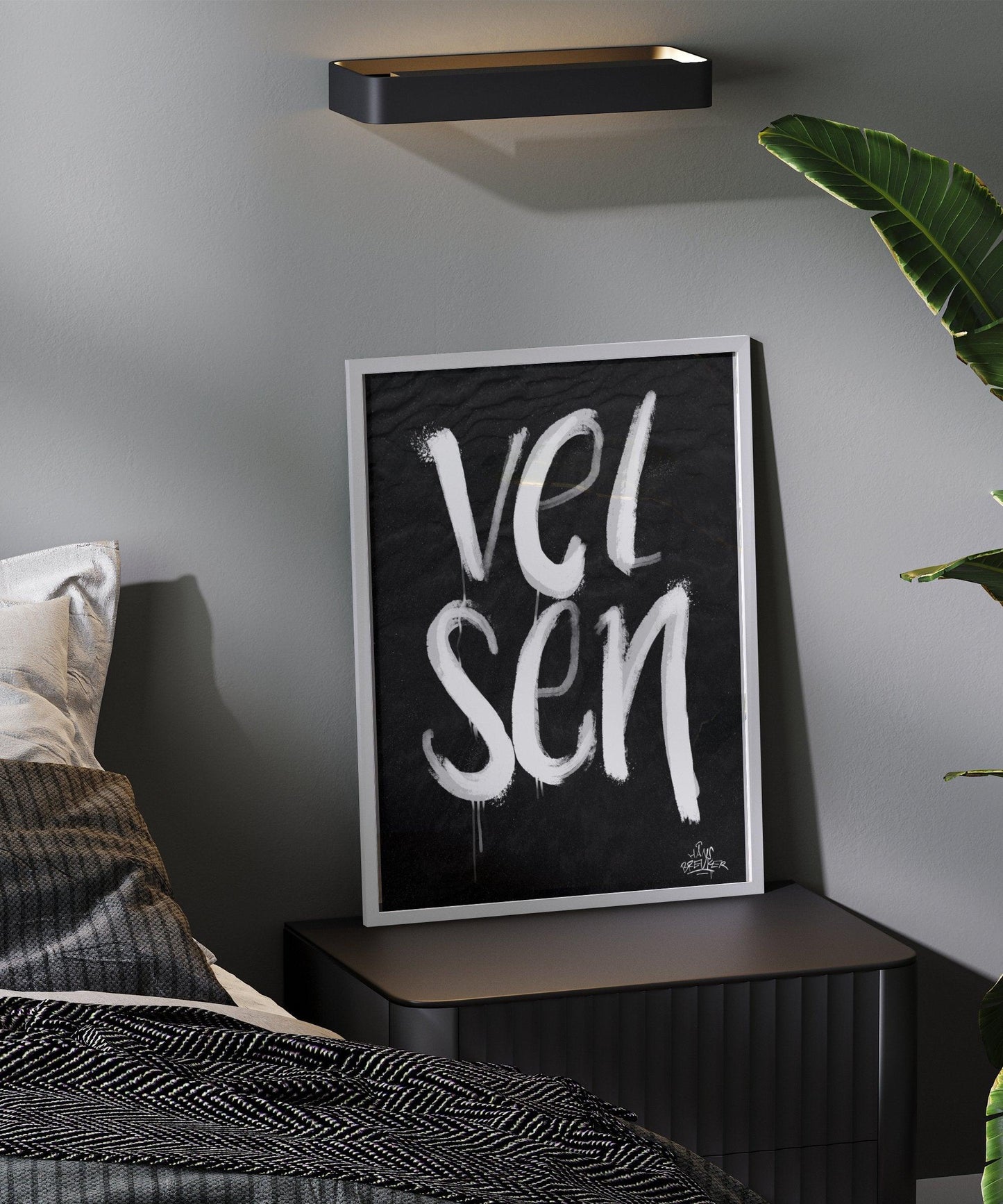 Kalligrafie Poster Velsen - Hans Breuker