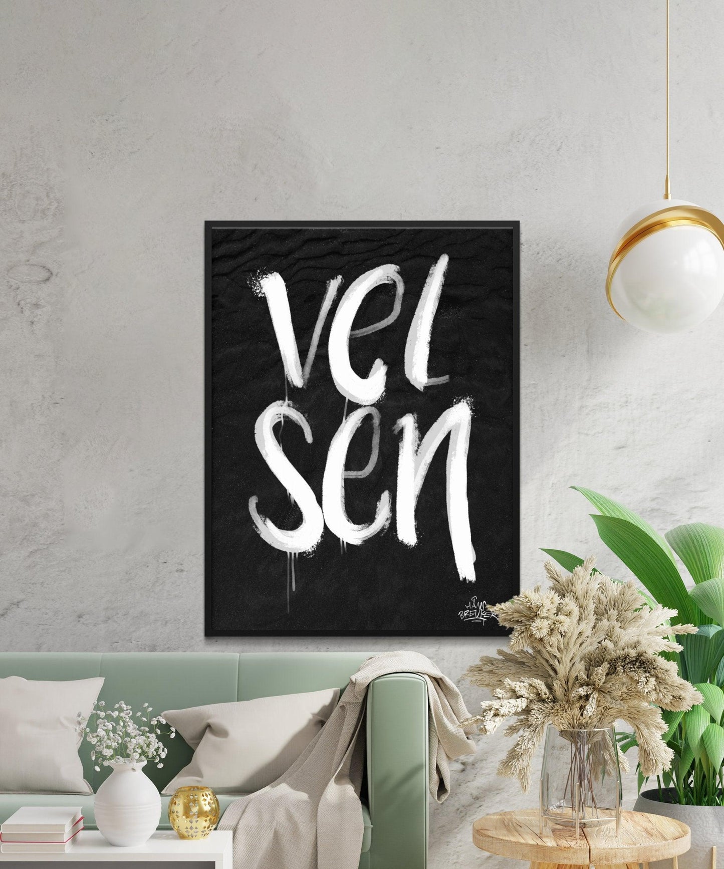 Kalligrafie Poster Velsen - Hans Breuker