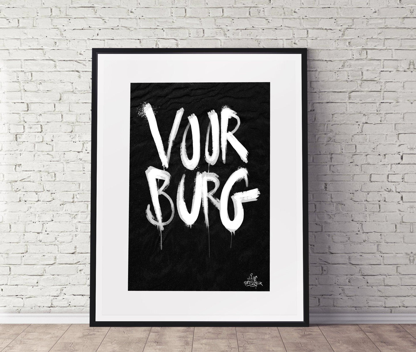 Kalligrafie Poster Voorburg - Hans Breuker