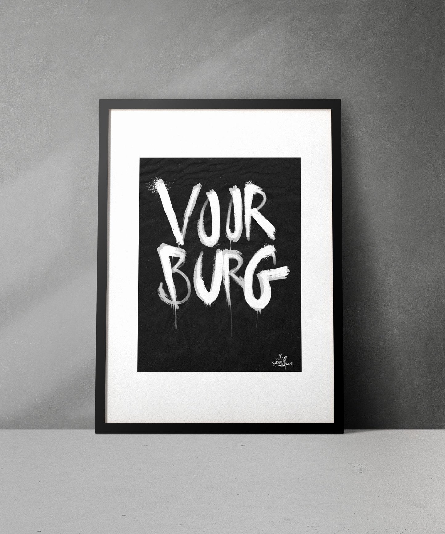 Kalligrafie Poster Voorburg - Hans Breuker