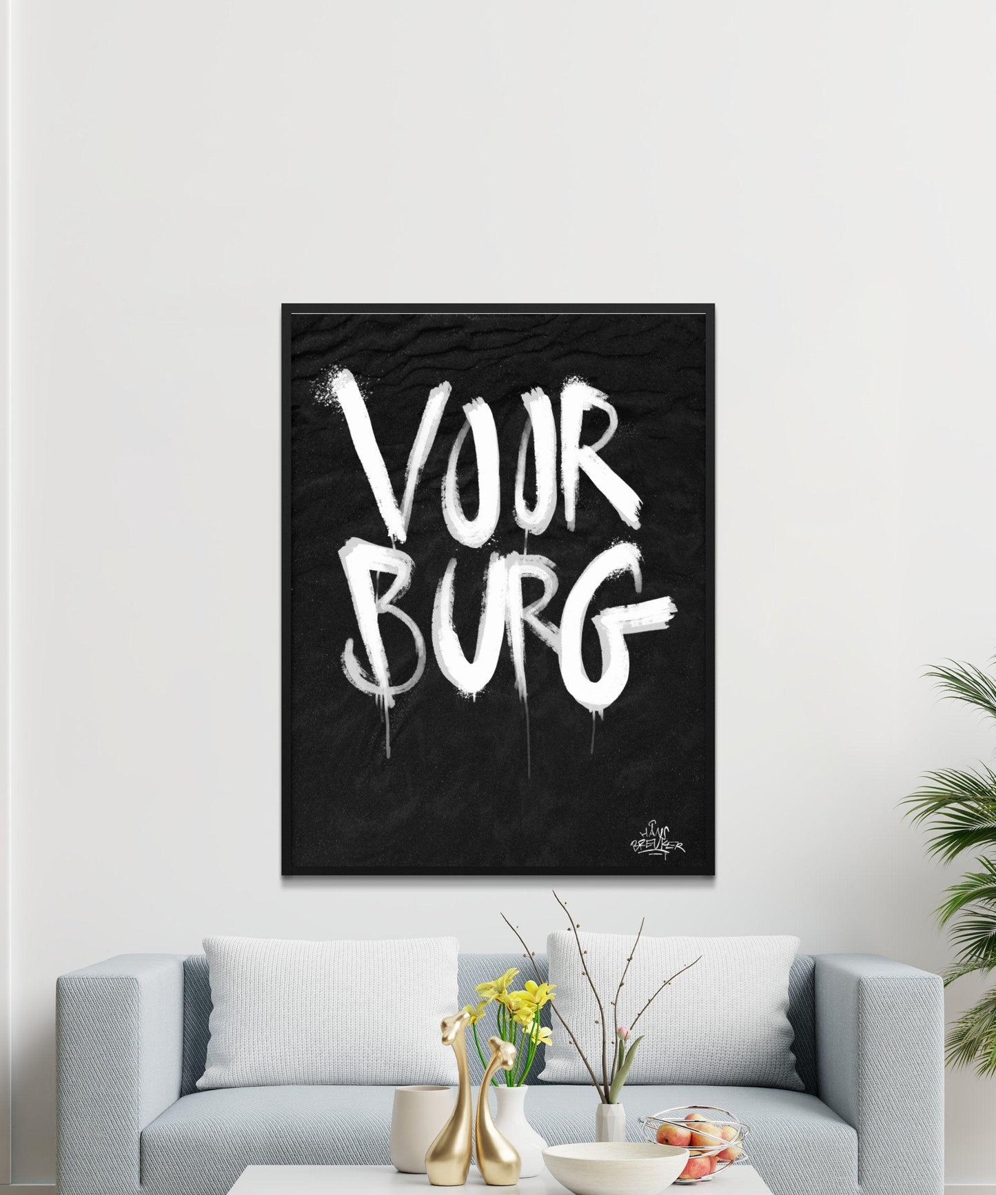 Kalligrafie Poster Voorburg - Hans Breuker