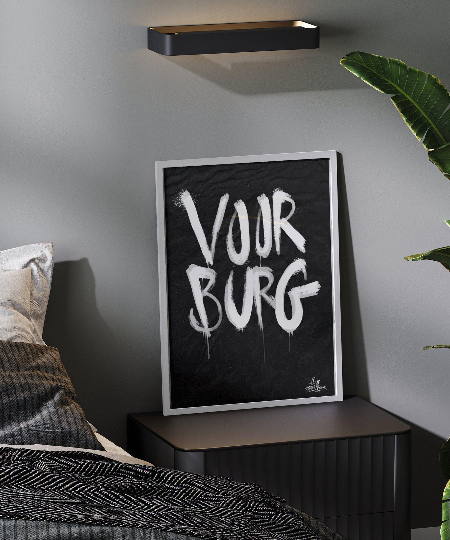 Kalligrafie Poster Voorburg - Hans Breuker