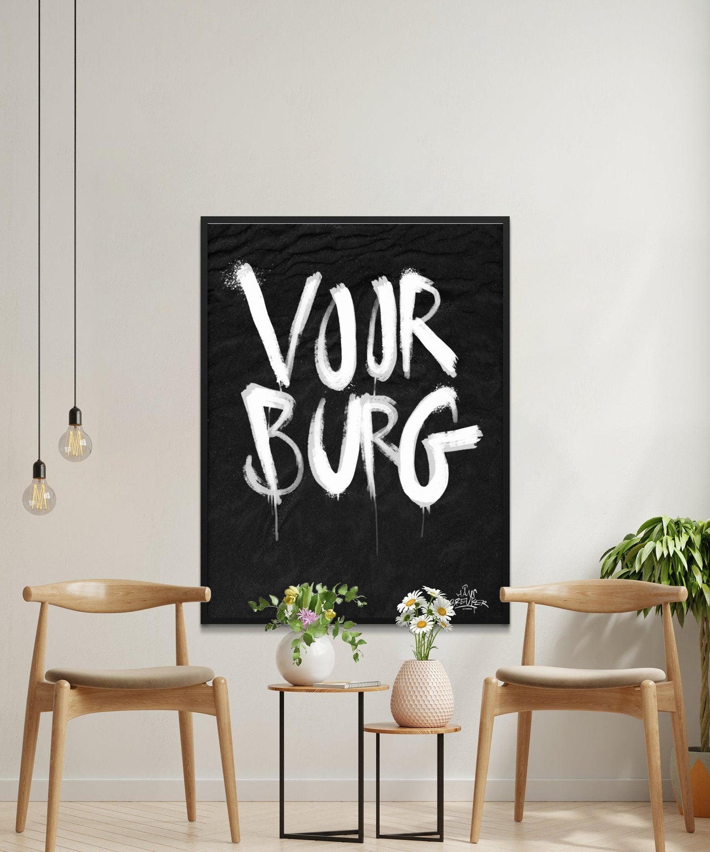 Kalligrafie Poster Voorburg - Hans Breuker