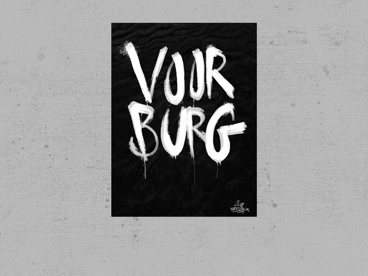 Kalligrafie Poster Voorburg - Hans Breuker